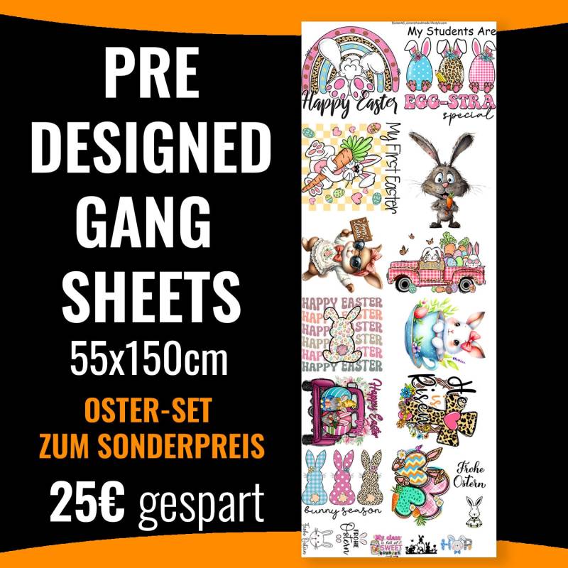 Pre Designd Gang Sheet Ostern von DruckGuru