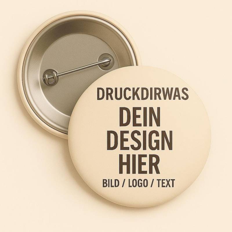 Personalisierter Ansteckbutton 58mm von DruckdirwasShop