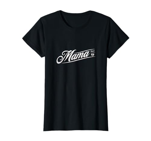 Mama 24/7, Geschenk für Mutter, Danke Mama T-Shirt von Druckerei Scharlau
