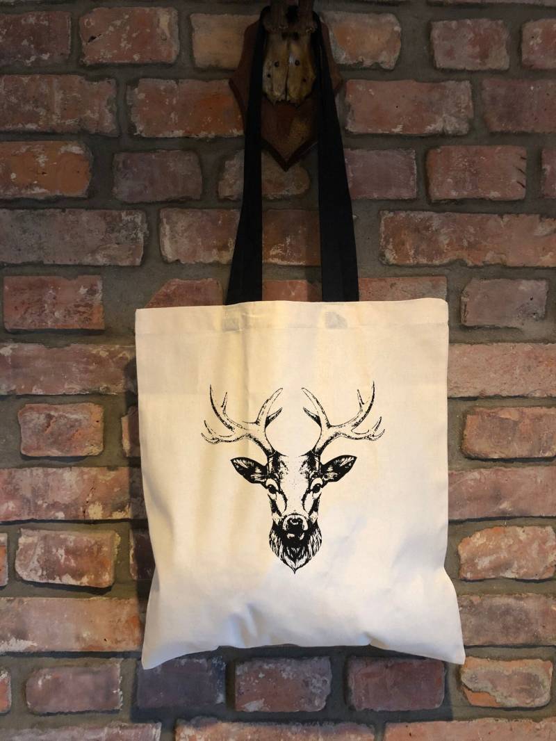 Hirsch Tasche - Einkaufstasche Jäger Geschenk Jagd von Druckerstueble