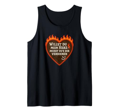 Herren Willst Du Mein Herz Musst Du's Dir Verdienen Oktoberfest Tank Top von Druckfun Lebkuchenherz Oktoberfest