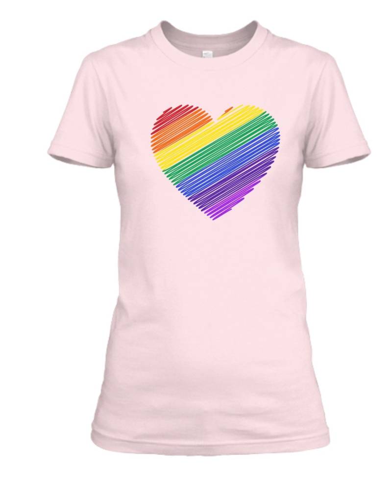 Herz | Bunt Regenbogen - Hippie Damen Shirt Love Liebe Heart Herz | Bunt Regenbogen - Hippie Damen Shirt Love Liebe Heart von Druckjob