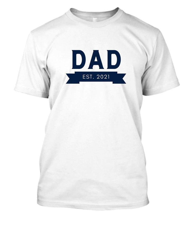 Personalisierbares T-Shirt Dad Est. | Dad Vatertag Vater Papa Geschenk Geburt Baby Daddy von Druckjob