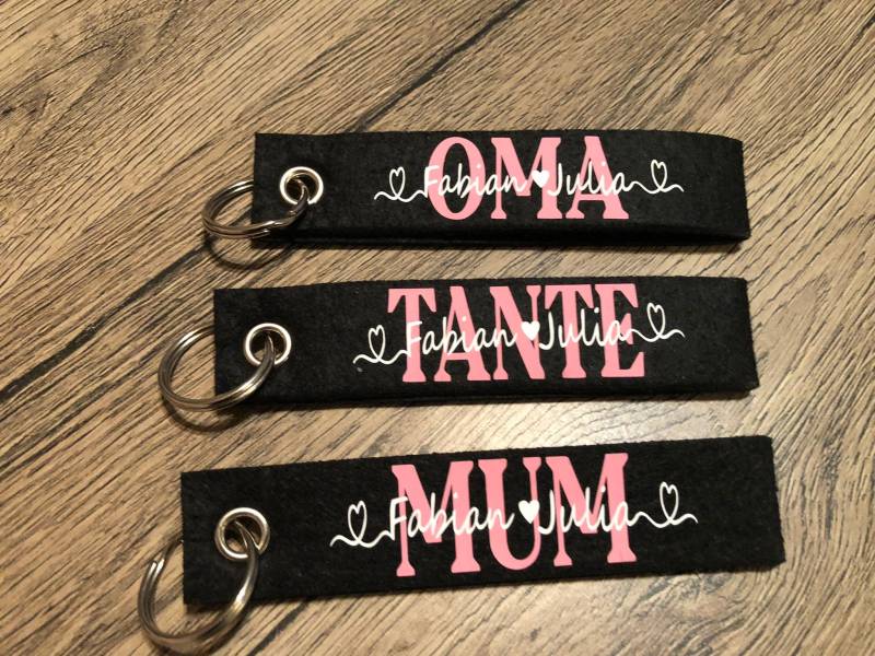 Personalisierte Schlüsselanhänger Personalisierte Schlüsselanhänger von DruckundSchmuck