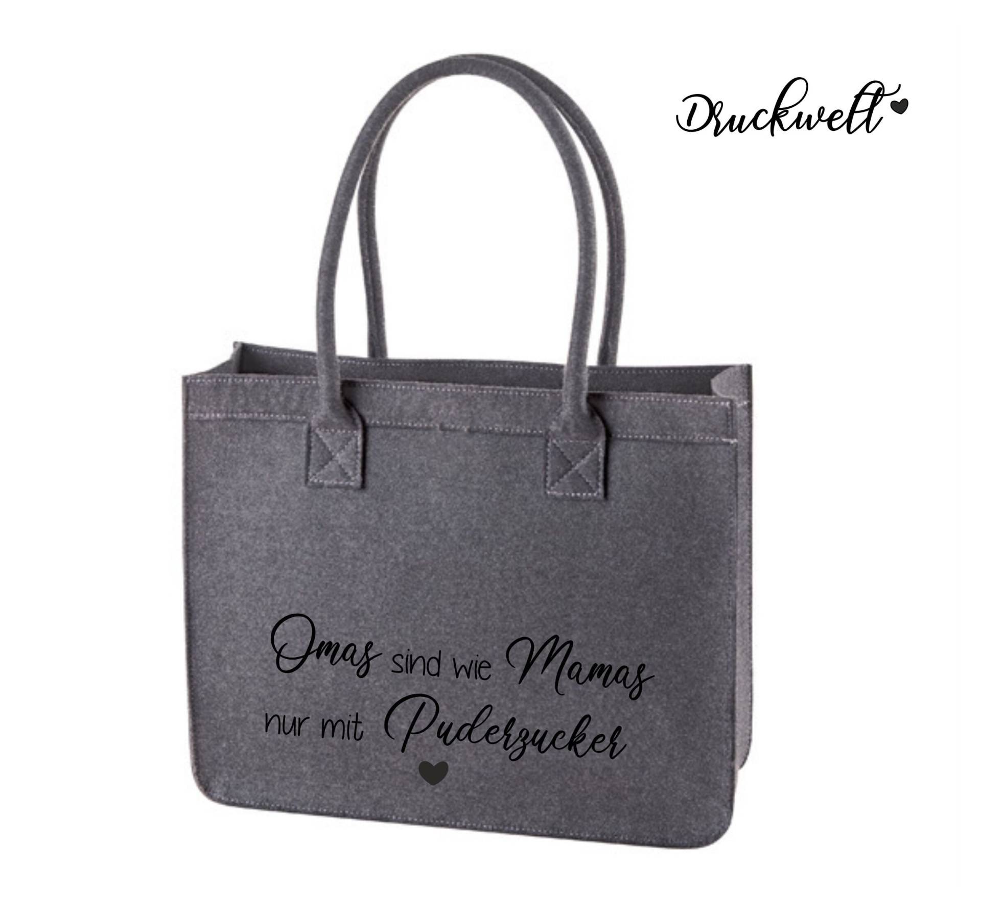 Filz-Shopper ~Omas Sind Wie Puderzucker~ von Druckwelt