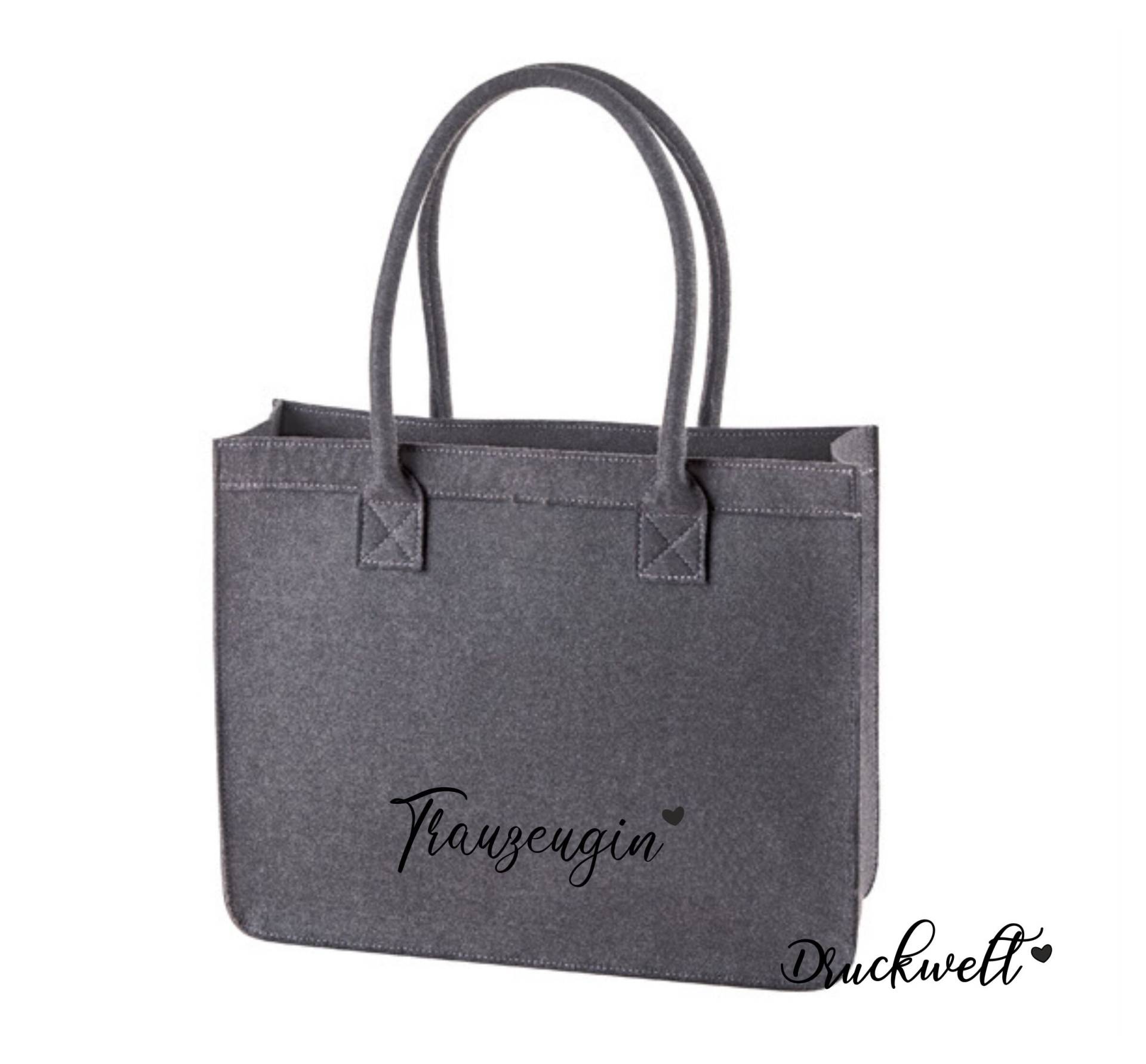 Filz-Shopper ~Trauzeugin~ von Druckwelt