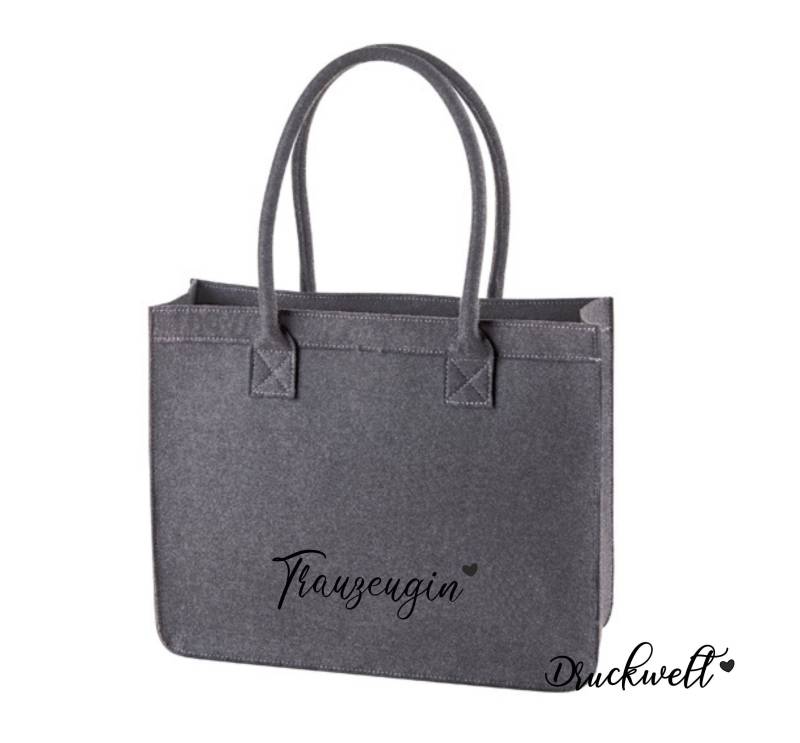 Filz-Shopper ~Trauzeugin~ von Druckwelt