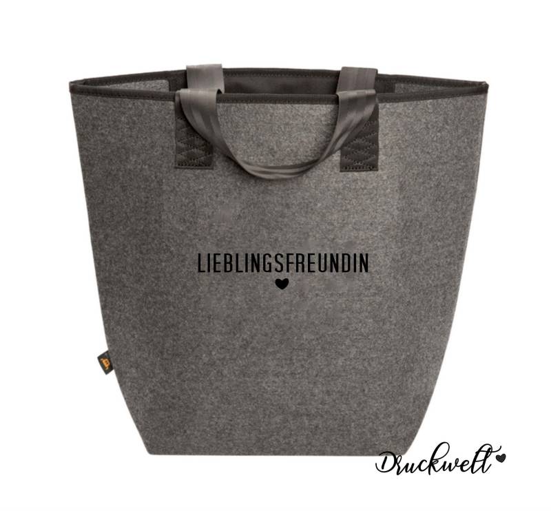 Große Tasche - Filzshopper Xl Lieblingsfreundin von Druckwelt