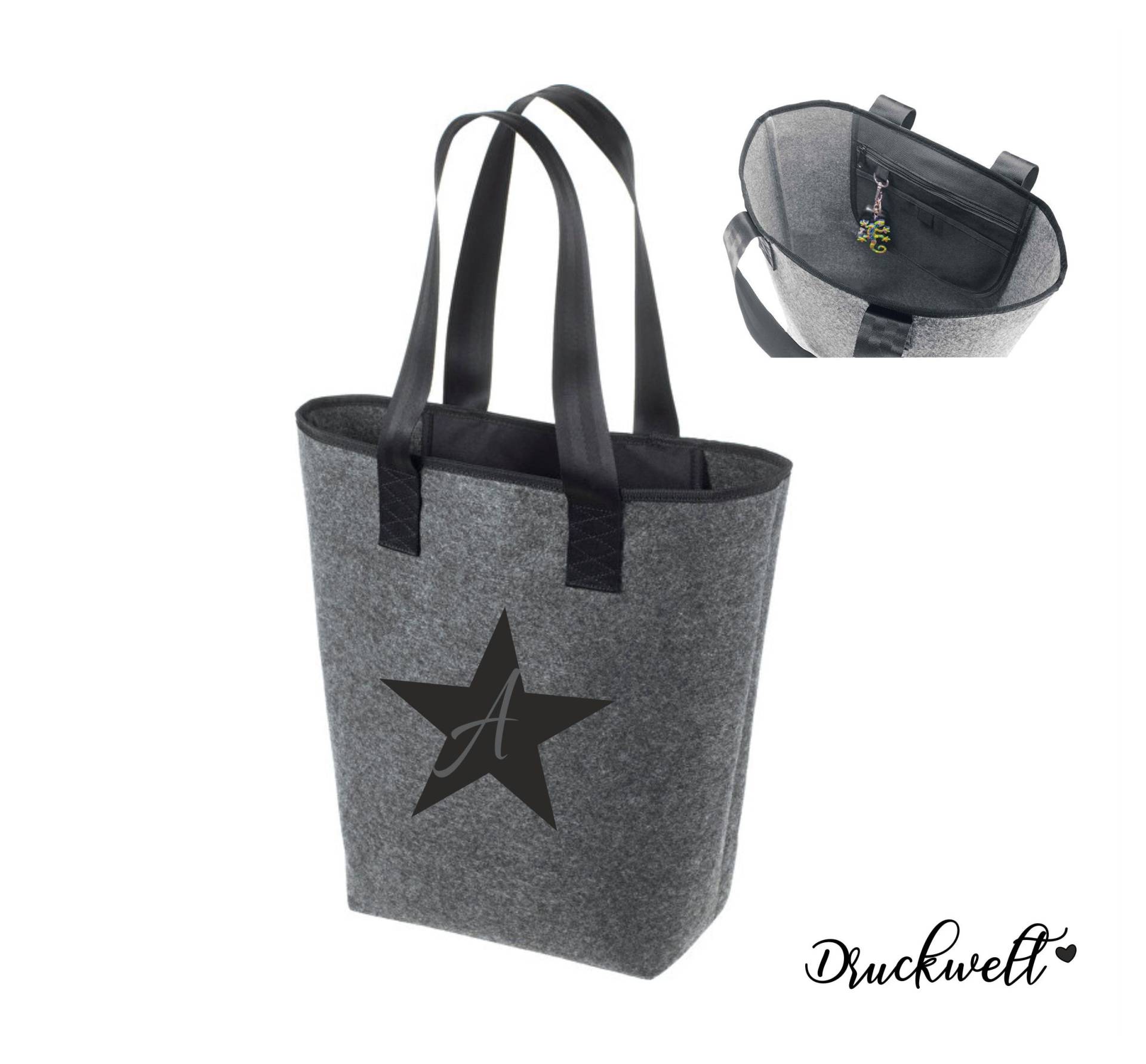 Große Tasche - Filzshopper Xl Weihnachtsgeschenk Freundin Kollegin Mama Tochter von Druckwelt