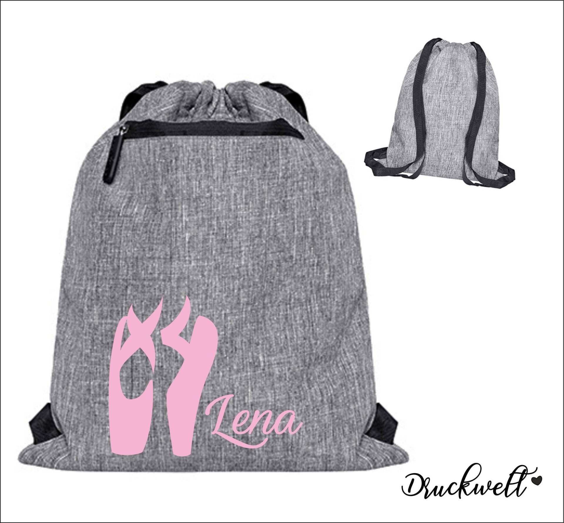 Sportbeutel - Gymbag Turnbeutel Mit Wunschname von Druckwelt