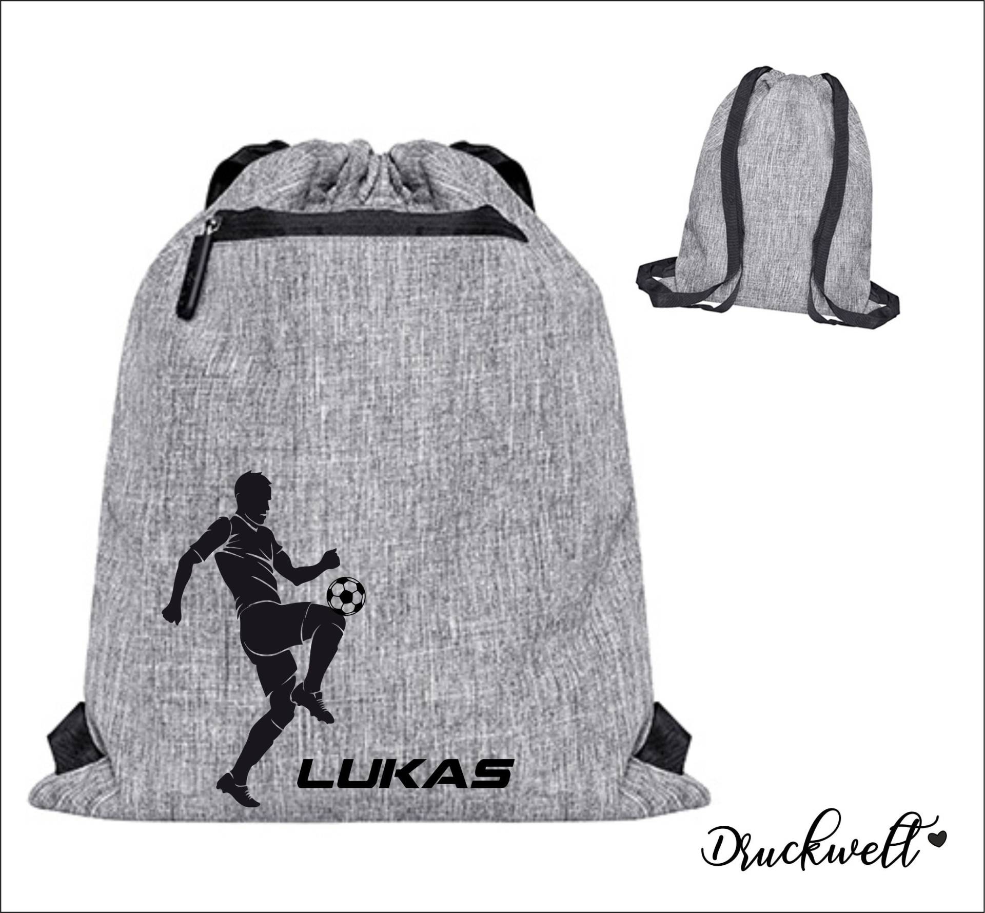 Sportbeutel - Gymbag Turnbeutel Mit Wunschname von Druckwelt