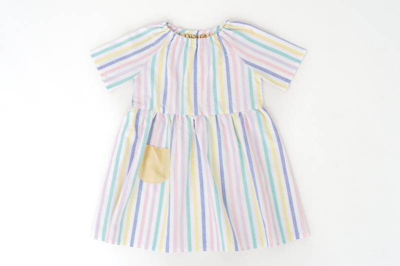 Kleid Aus Recycelter Baumwollseide, 5-6 Jahre Altes Mädchen von 2Splot