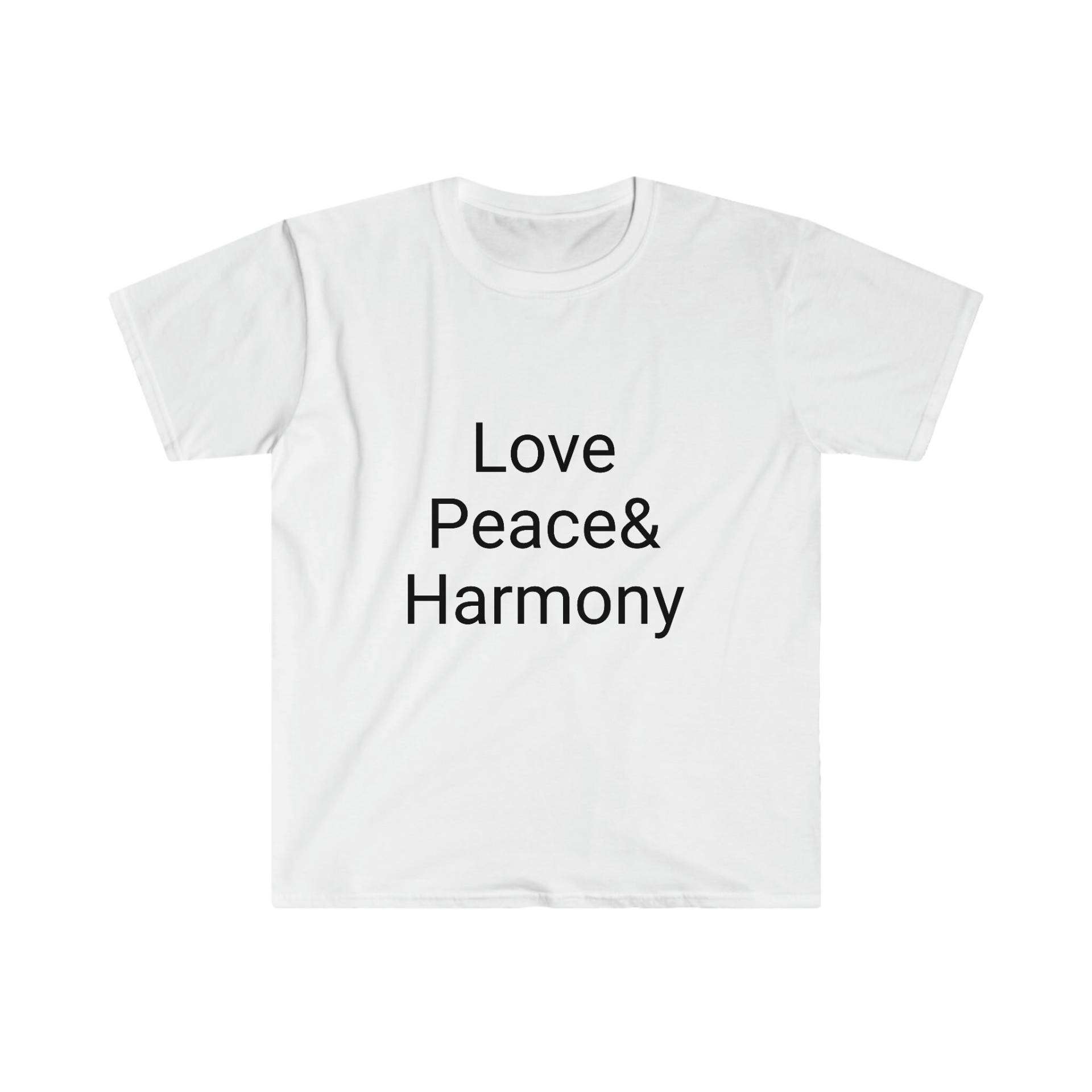Unisex Softstyle T-Shirt Love Peace & Harmony Unisex Softstyle T-Shirt Love Peace & Harmony von Drugstorekarma