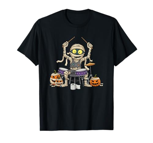 Lustiges Schlagzeuger, Mama, Kürbis, Halloween, Kinder, Herren und Damen T-Shirt von Drum Lovers Cute Halloween Outfits for Boy Girl