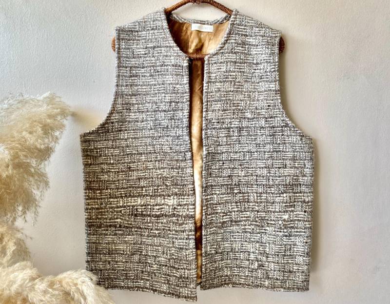 Handgewebte Herren Weste Graue Weste, S/M von DrumandDress