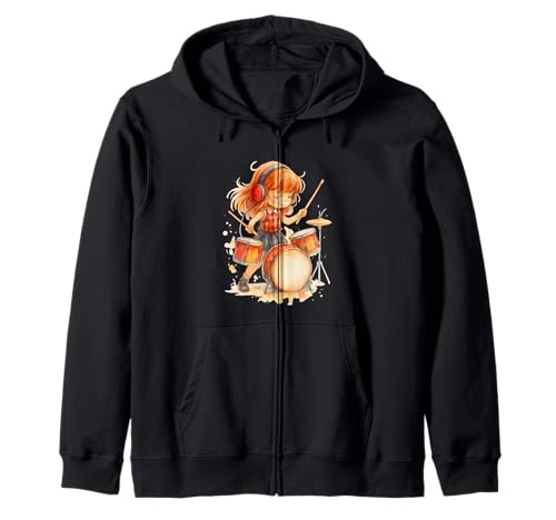 Drummer Drummer Drumsticks Rock & Roll Hands Kinder Mädchen Kapuzenjacke von Drummer Apparel for the girls Store