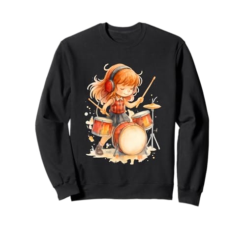 Drummer Drummer Drumsticks Rock & Roll Hands Kinder Mädchen Sweatshirt von Drummer Apparel for the girls Store