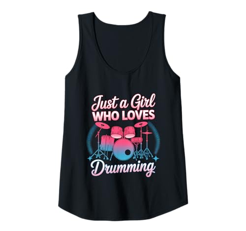 Damen Nur EIN Mädchen, das Trommeln liebt Tank Top von Drummer Playing Drums