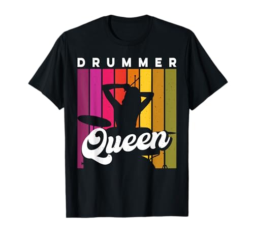 Drummer Queen Girl Women T-Shirt Drummer Queen Girl Women T-Shirt von Drummer Schlagzeuger Geschenke by LEITMOTIF