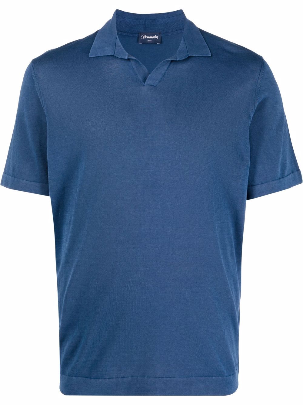 Drumohr Kurzärmeliges Poloshirt - Blau von Drumohr