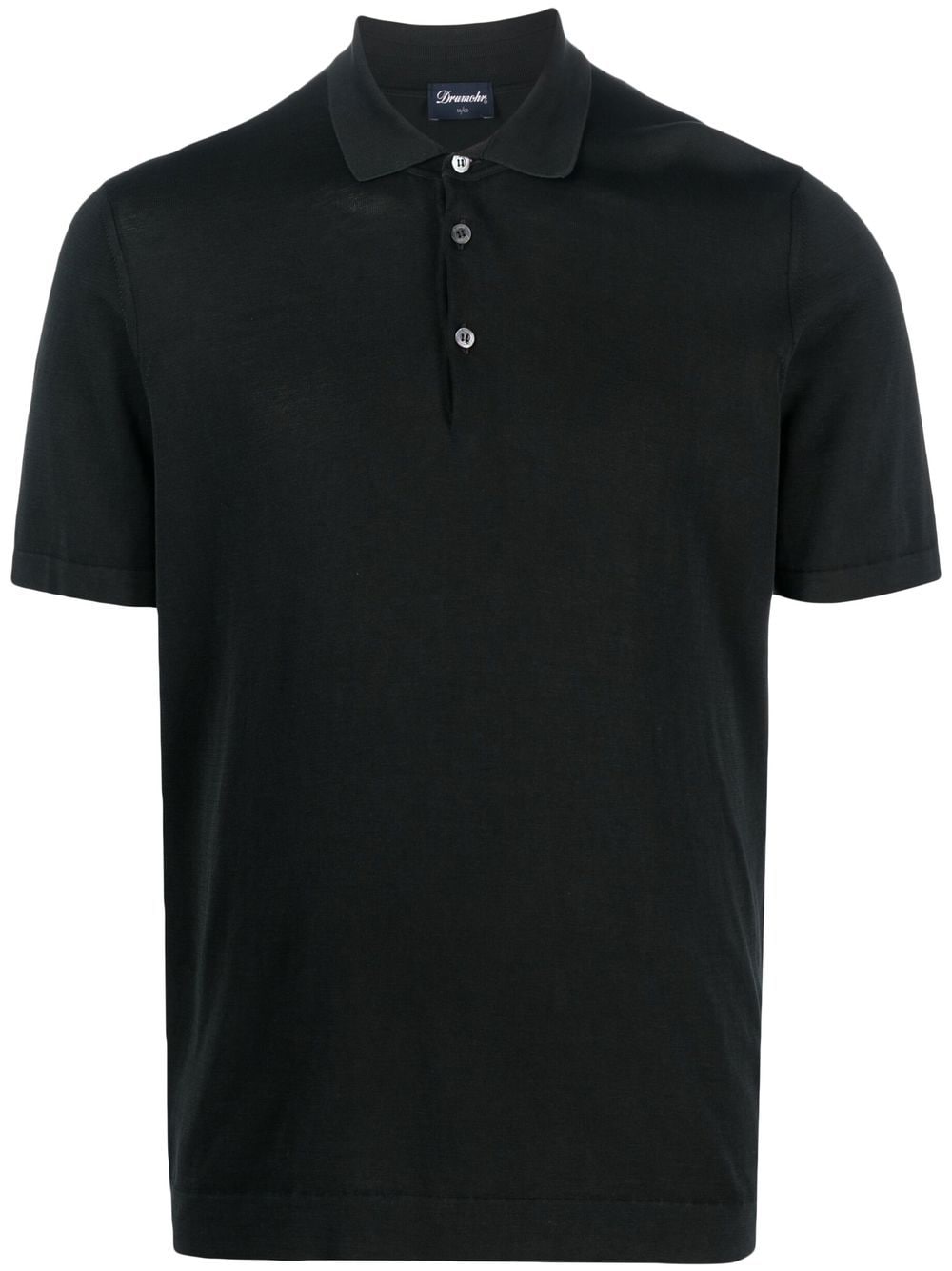 Drumohr Poloshirt mit Knopfleiste - Schwarz von Drumohr