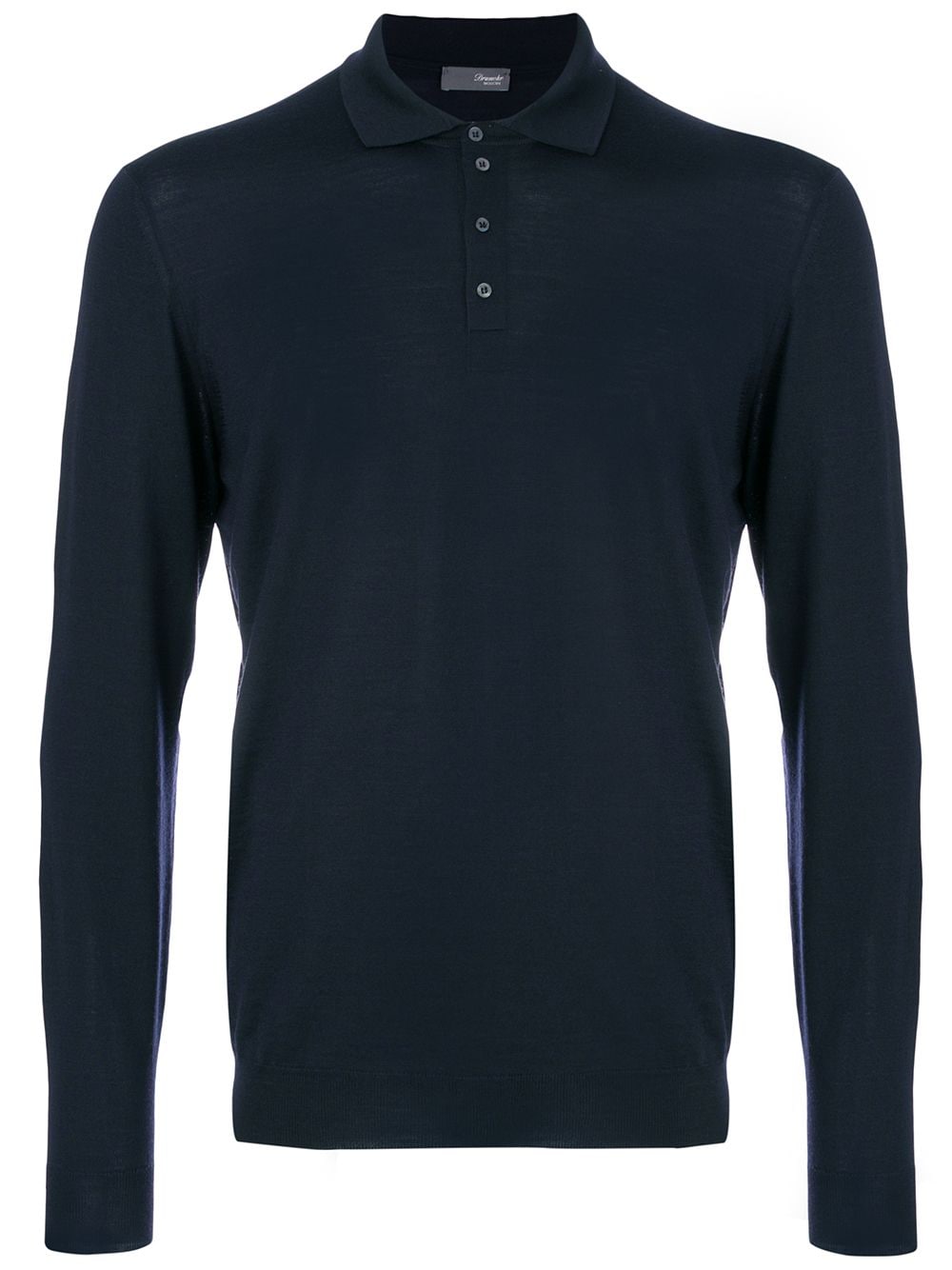 Drumohr Poloshirt mit langen Ärmeln - Blau von Drumohr