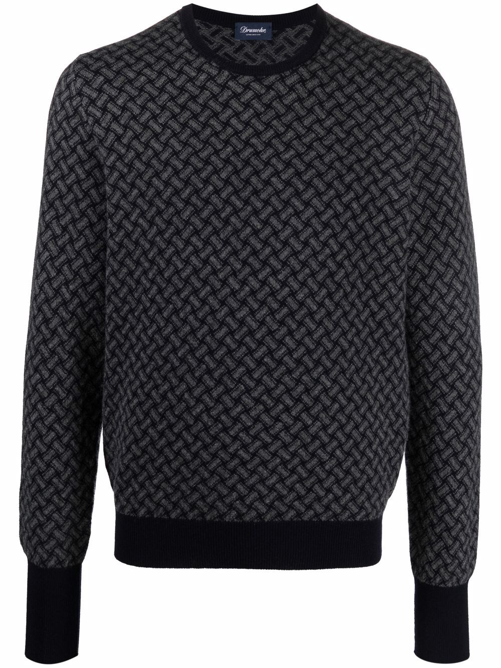 Drumohr Pullover mit Jacquardmuster - Grau von Drumohr