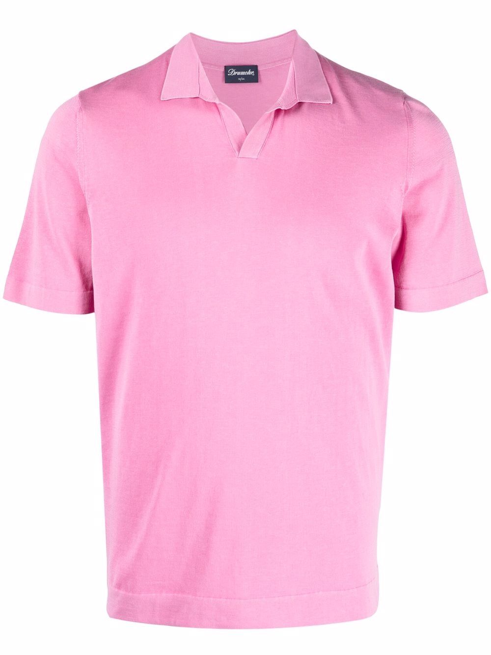 Drumohr Poloshirt mit V-Ausschnitt - Rosa von Drumohr