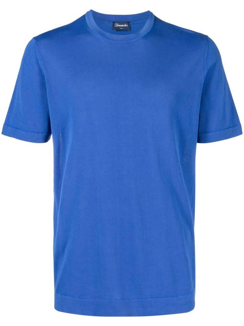 Drumohr T-Shirt mit Rundhalsausschnitt - Blau von Drumohr