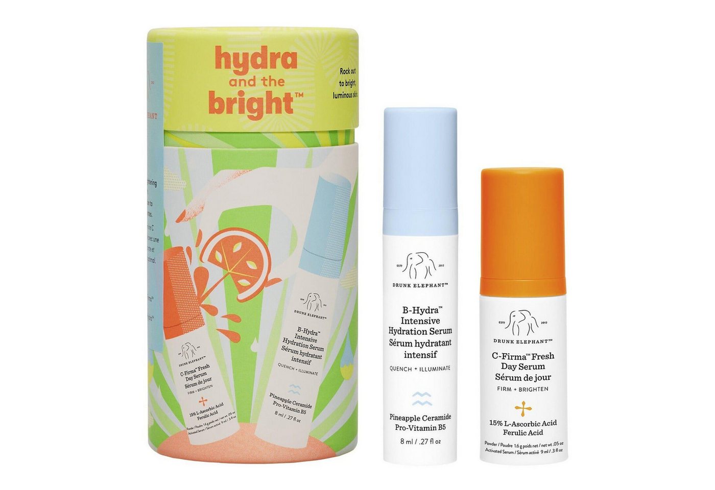 Drunk Elephant Gesichtspflege-Set Drunk Elephant Hydra and the Bright Set (2pcs), 2-tlg. von Drunk Elephant