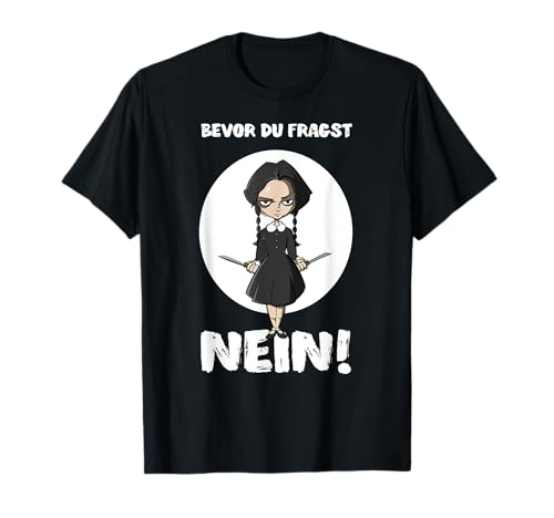 Bevor du fragst Nein - Horror Gothic Mädchen mit Messer T-Shirt von Drunken Royals
