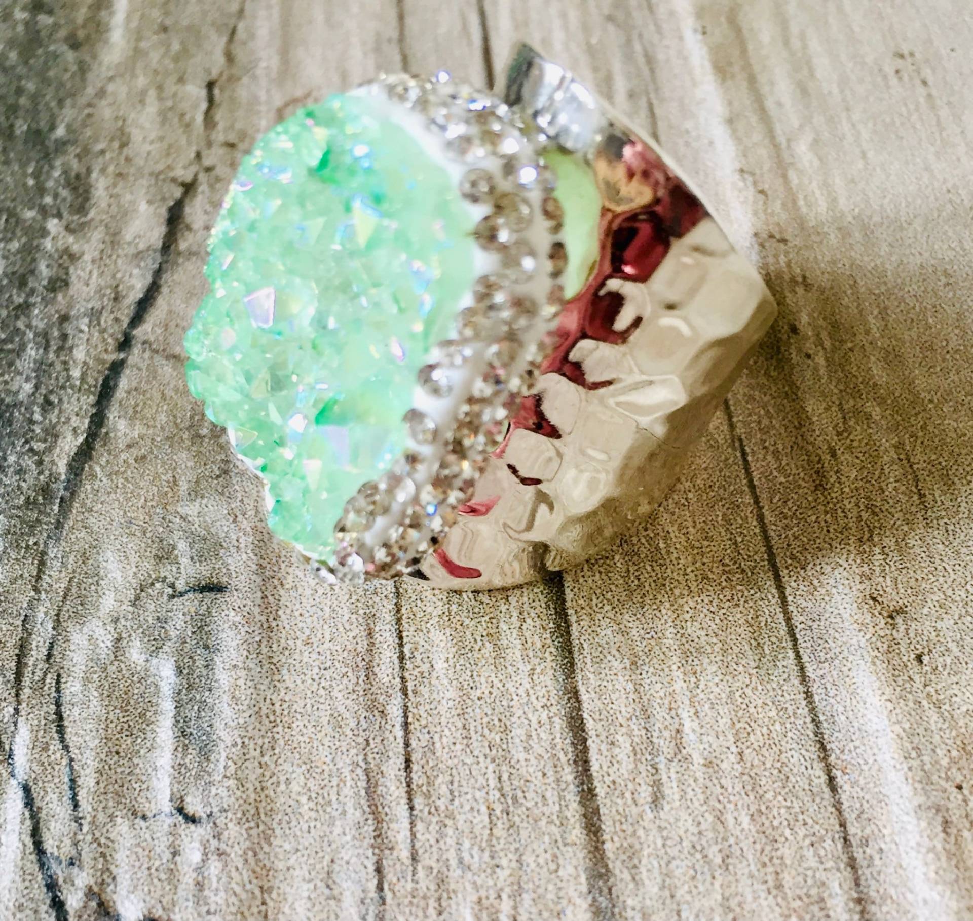 Milan Mint Druzy Silber Ring von DruzyRocksBoutique