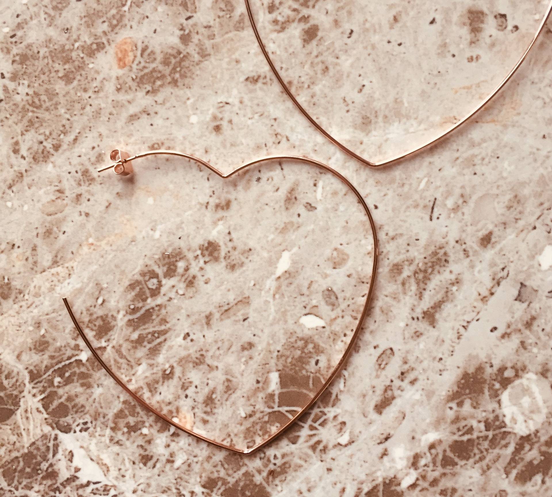 Rose Gold Statement Herz Reifen von DruzyRocksBoutique