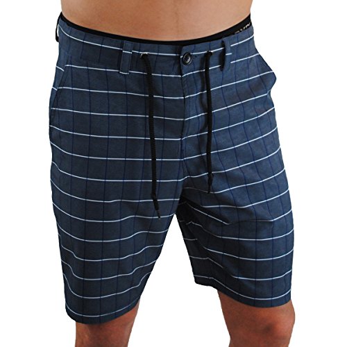 Dry Dudz Mens Athletic Shorts, Perfect to be Worn as Mens Boardshorts, Mens Golf Shorts or as Mens Swim Shorts (Navy Plaid, 36) von Dry Dudz