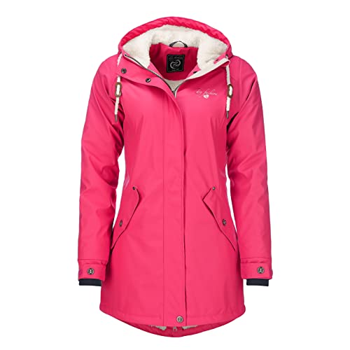 Dry Fashion Damen Regenmantel Malmö - Frauen Regenjacke Jacke mit Kapuze Lang Winddicht Wasserdicht Gefüttert mit Teddyfleece in Pink Größe 44 Dry Fashion Damen Regenmantel Malmö - Frauen Regenjacke Jacke mit Kapuze Lang Winddicht Wasserdicht Gefüttert mit Teddyfleece in Pink Größe 44 von Dry Fashion