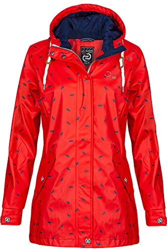 Dry Fashion Damen Regenmantel Wyk Funktionsmantel Parka, Größe:42, Farbe:rot von Dry Fashion