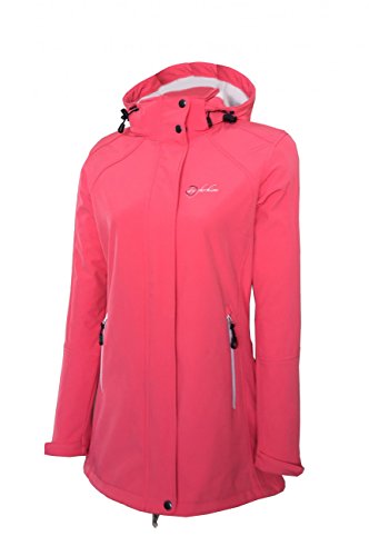 Dry Fashion Damen Softshellmantel Sylt Regenmantel, Farbe:Coral, Größe:36 von Dry Fashion