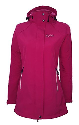 Dry Fashion Damen Softshellmantel Sylt Regenmantel, Farbe:sangria, Größe:36 von Dry Fashion