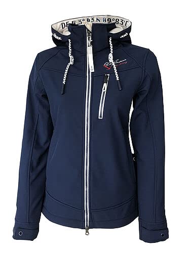 Dry Fashion Damen Softshelljacke Hiddensee - Outdoor-Jacke Softshell mit Fleece-Innenfutter in Navy Größe 38 von Dry Fashion