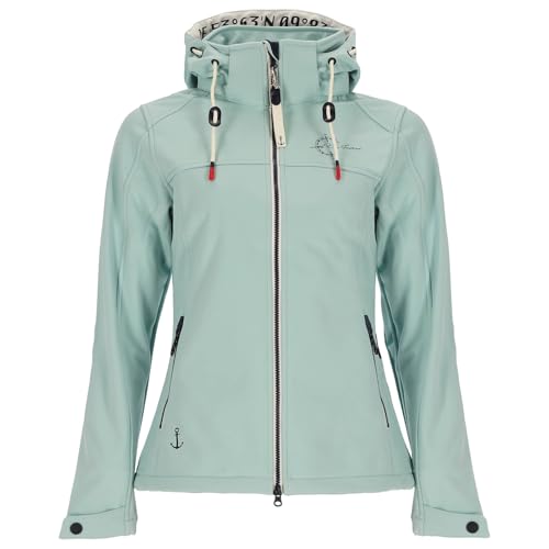 Dry Fashion Damen Softshelljacke Zingst mit Fleece-Innenfutter - Taillierte Jacke mit abnehmbarer Kapuze in Hellblau Größe 42 Dry Fashion Damen Softshelljacke Zingst mit Fleece-Innenfutter - Taillierte Jacke mit abnehmbarer Kapuze in Hellblau Größe 42 von Dry Fashion