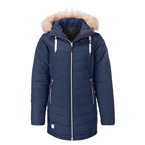 Dry Fashion Damen Steppmantel Wintermantel Göteborg - Winterjacke Steppjacke Winter Mantel für Frauen Atmungsaktiv Gefüttert in Navy Größe 38 von Dry Fashion