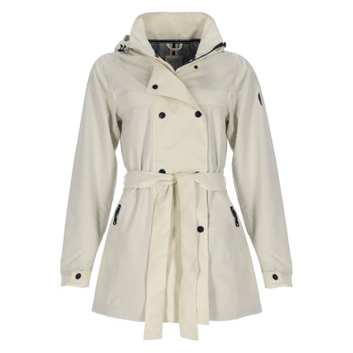 Dry Fashion Damen Trenchcoat Orth mit Innenfutter - Funktionsmantel wasserdicht, winddicht, atmungsaktiv in Cremeweiß Größe 42 von Dry Fashion
