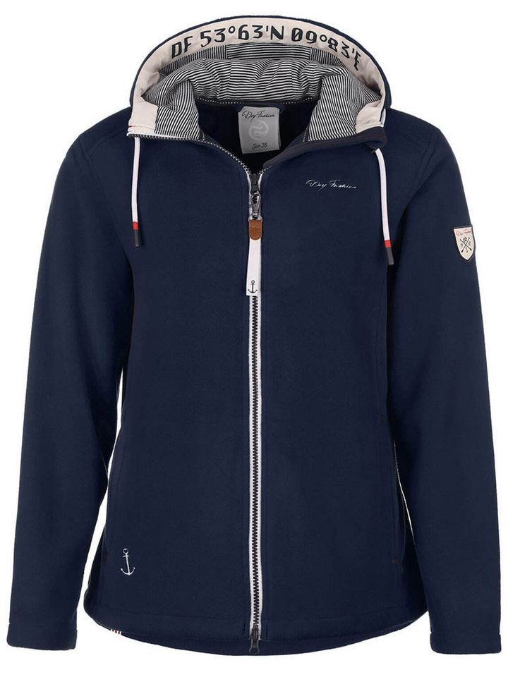 Dry Fashion Fleecejacke Damen Jacke Norden mit Kapuze - Windabweisend mit taillierten Schnitt von Dry Fashion