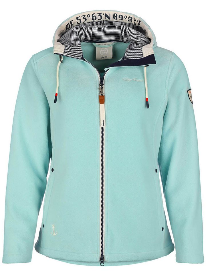Dry Fashion Fleecejacke Damen Jacke Norden mit Kapuze - Windabweisend mit taillierten Schnitt von Dry Fashion
