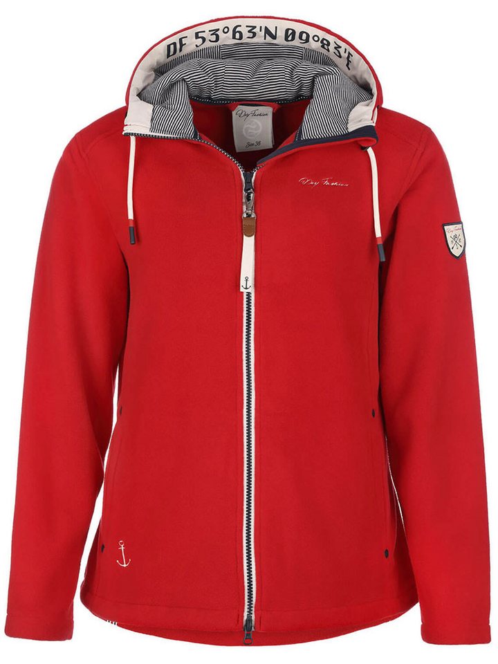 Dry Fashion Fleecejacke Damen Jacke Norden mit Kapuze - Windabweisend mit taillierten Schnitt von Dry Fashion