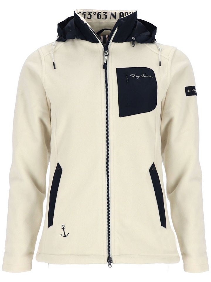 Dry Fashion Fleecejacke Damen Jacke Riga mit Windstopp - Fleecejacke mit abnehmbarer Kapuze von Dry Fashion
