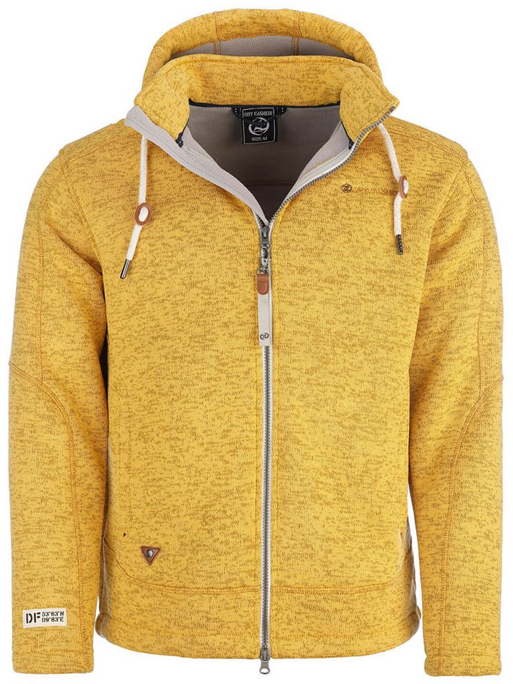 Dry Fashion Fleecejacke Herren Jacke Kappeln Fleece mit Kapuze - Wärmende Kapuzenfleecejacke von Dry Fashion