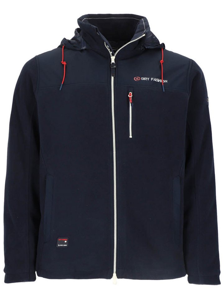 Dry Fashion Fleecejacke Herren Jacke Tallin mit Windstopp - Fleece-Jacke abnehmbare Kapuze von Dry Fashion