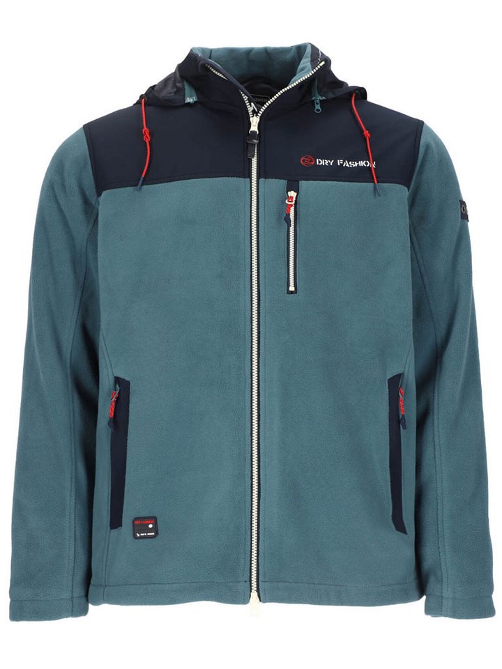 Dry Fashion Fleecejacke Herren Jacke Tallin mit Windstopp - Fleece-Jacke abnehmbare Kapuze von Dry Fashion