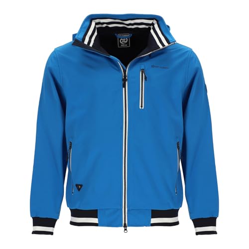 Dry Fashion Herren Funktions-Blouson Hamburg mit Innenfutter - Funktionsjacke mit abnehmbarer Kapuze in Blau Größe XXL von Dry Fashion
